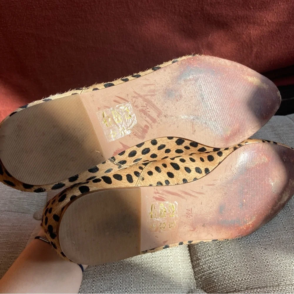 Madewell The Frances Skimmer in Dotted Calf Hair Loafer 7.5 - Picture 4 of 4